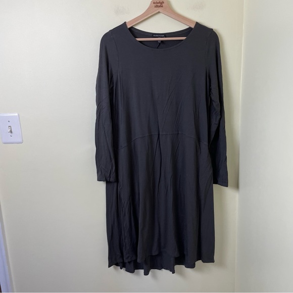 Eileen Fisher Long Sleeve Stretch Dress in Gray SIZE MEDIUM - Picture 9 of 10